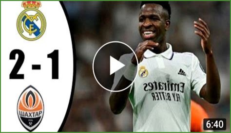 FT: Real Madrid 2-1 Shakhtar Donetsk, Vinicius Jr STRIKES! (VIDEO HIGHLIGHTS)