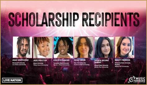 Live Nation And Music Forward Foundation Announce Recipients Of 2023 Scholarship Awards